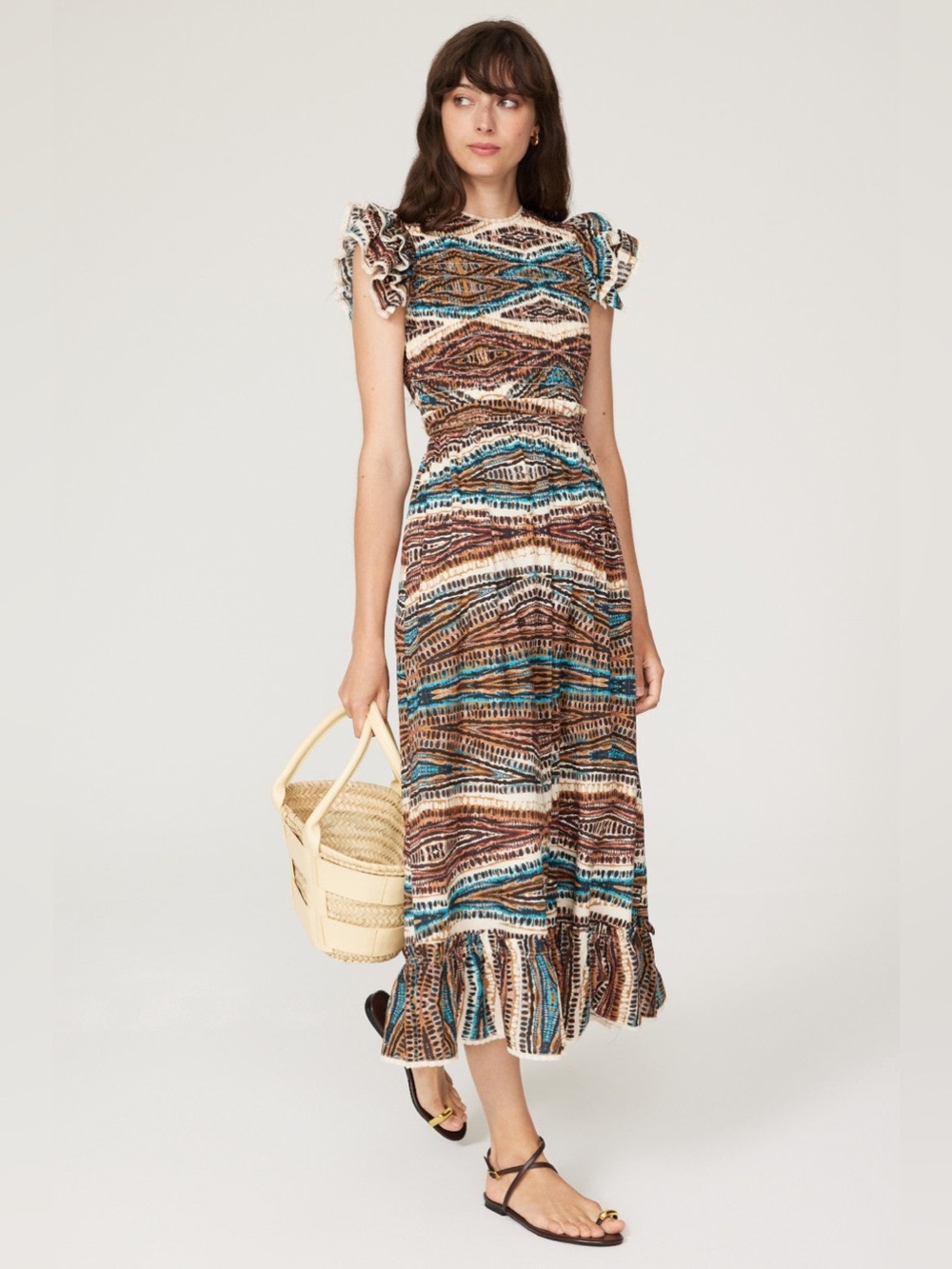 Hunter Bell Hayward Dress Midi Size Medium 6162
